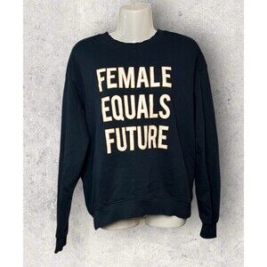 Divided By H&M Women's Size Small Female Equals Future Graphic Sweatshirt Blue